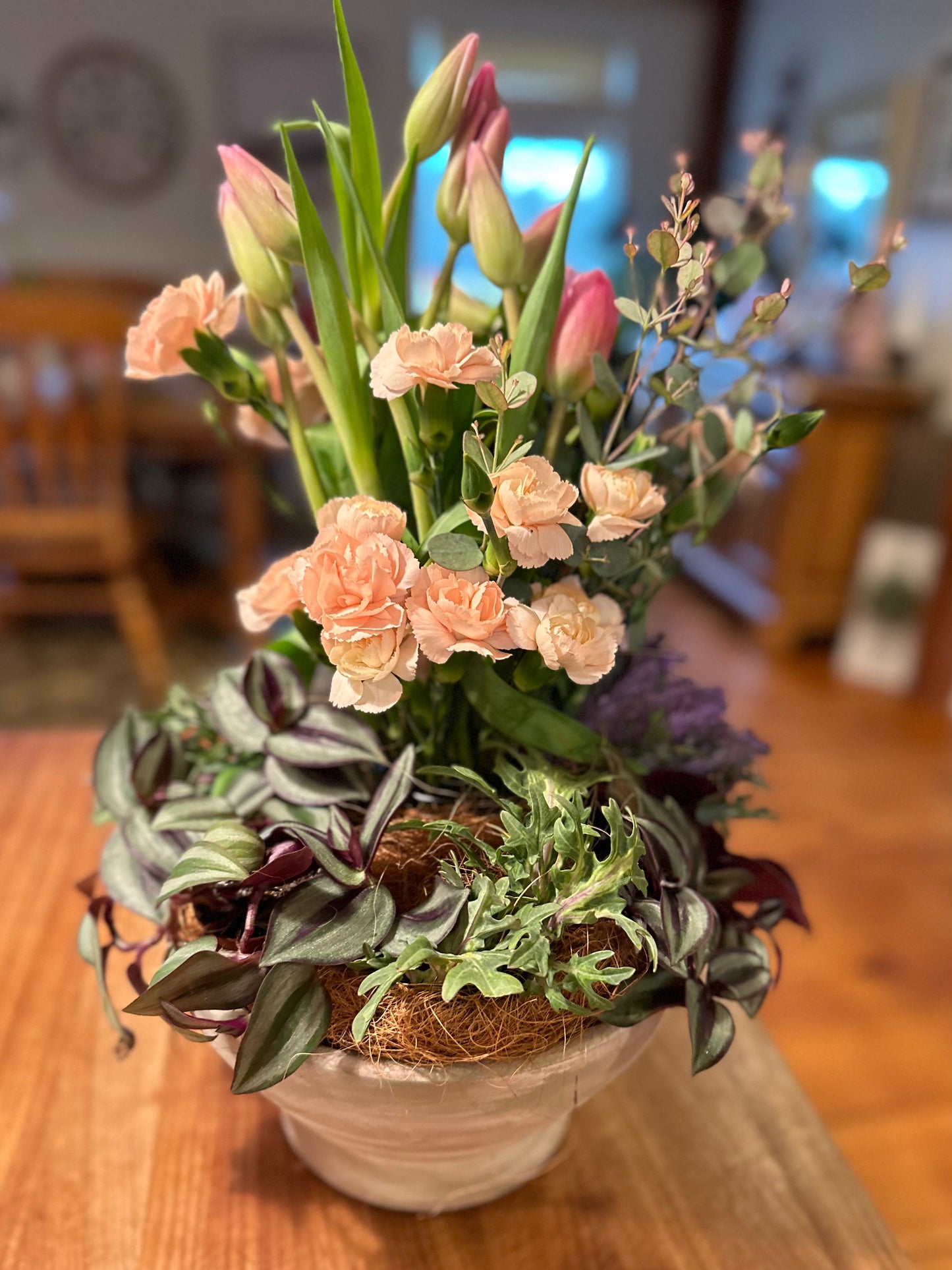 Potted and Fresh arrangement Combo