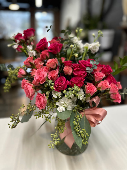 Spray Rose, Seasonal Bloom Mix Bouquet